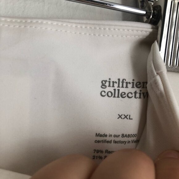 Girlfriend Collective Size XXL Ivory High Rise Compressive Leggings - Picture 7 of 8